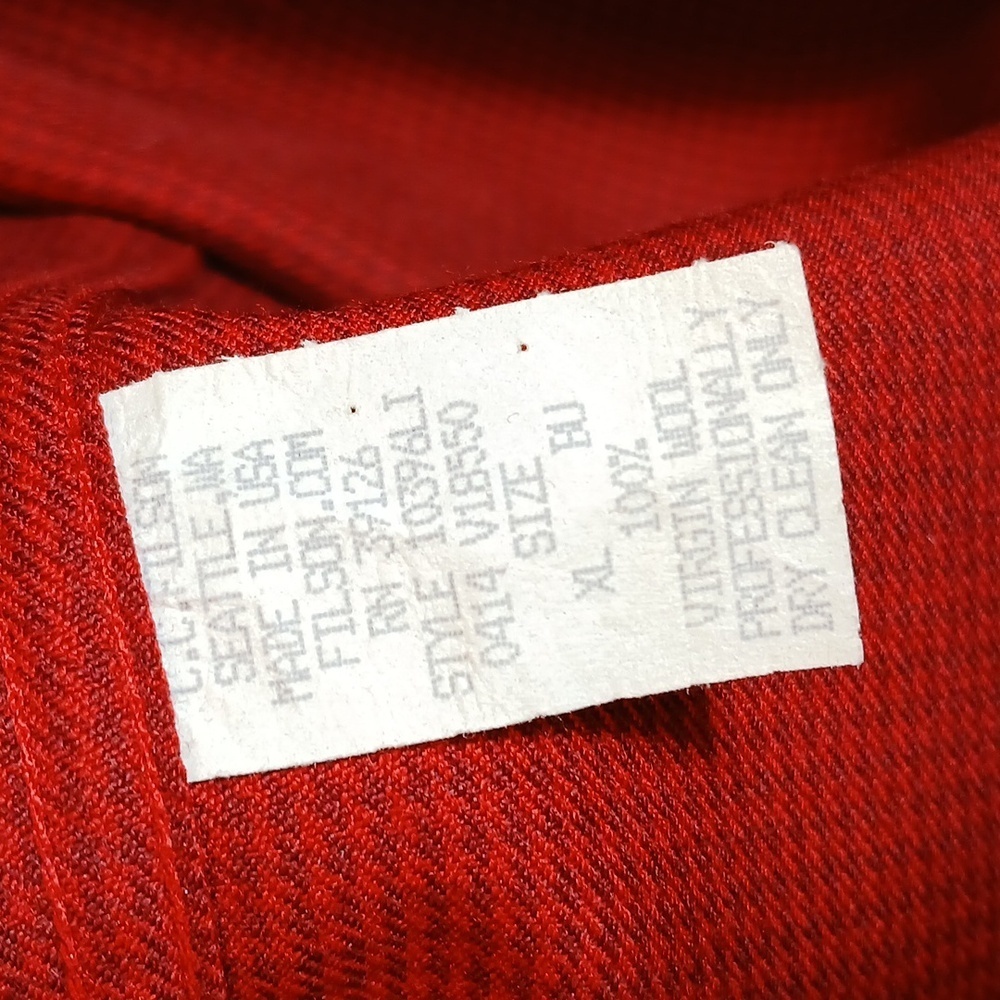 Filson Garment 100% Virgin Wool Shirt Red Men Large Shirt Button Up Down size XL - Picture 9 of 9